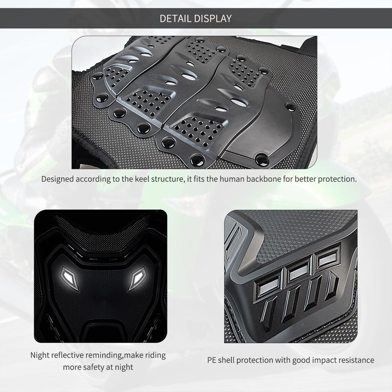 CHCYCLE Kids Dirt Bike Gear Motorcycle Armor Suit Chest Protector with Knee Pads Elbow Pads for Youth Mountain Biking Cycling Skating - Image 4